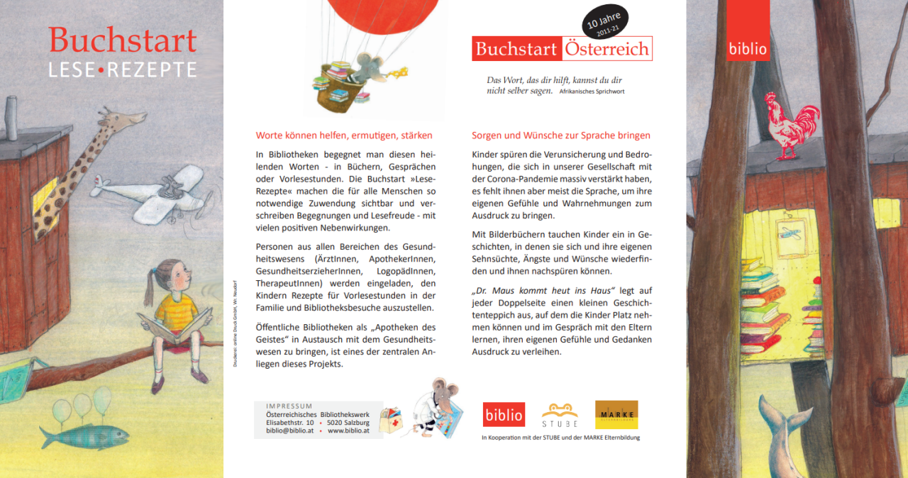 Flyer Buchstart LESE:Rezepte